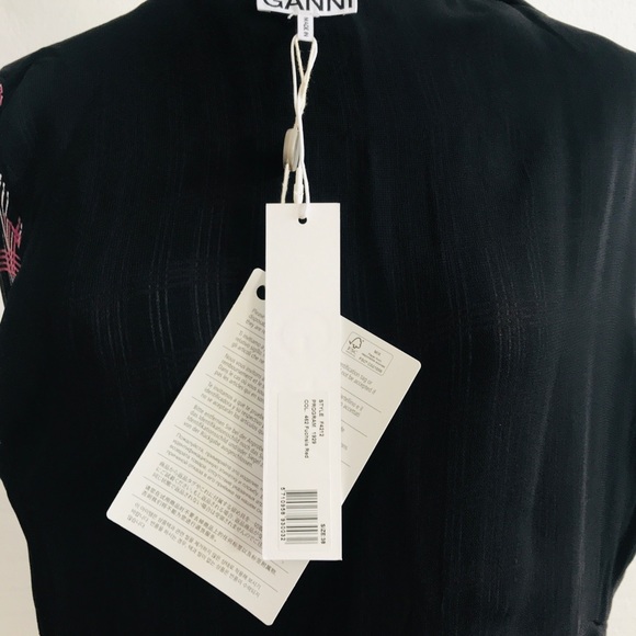 🆕 NEW WITH TAG GANNI Checked mini wrap dress size FR 38 is equivalent to… - Picture 13 of 15